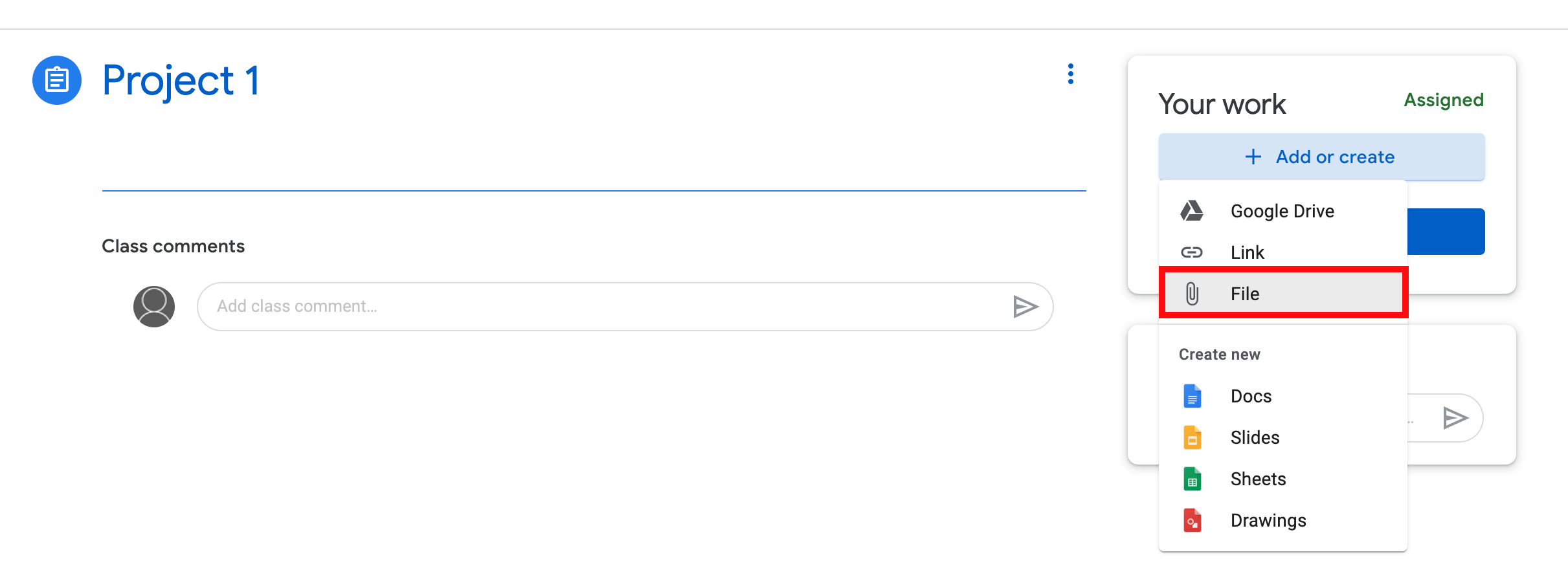Save menu showing options to save a VEXcode VR project to your device or Google Drive