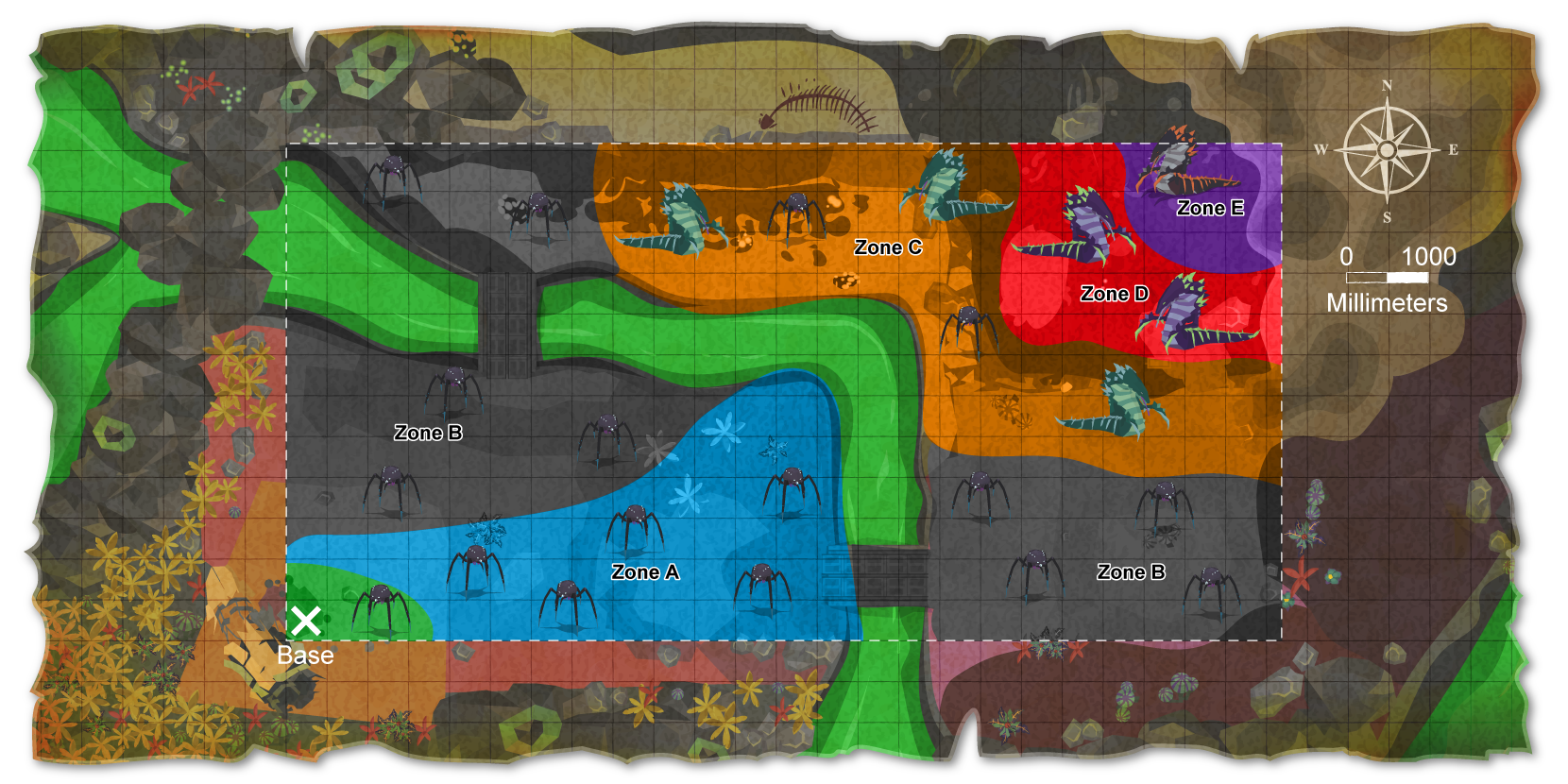 VEXcode VR Rover Rescue playground showing the rover and the Mars map with location details visible