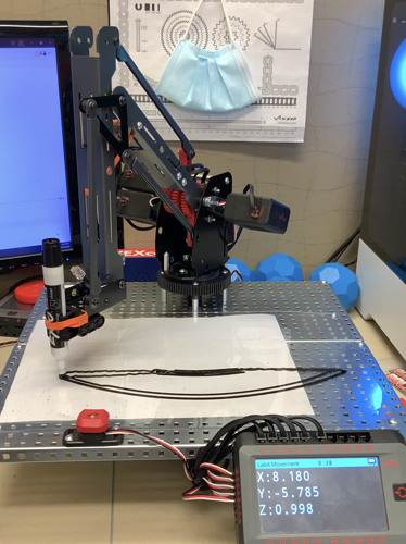 Diagram illustrating linear movement in the V5 Workcell setup for Career and Technical Education, showing components and their arrangement for optimal functionality.