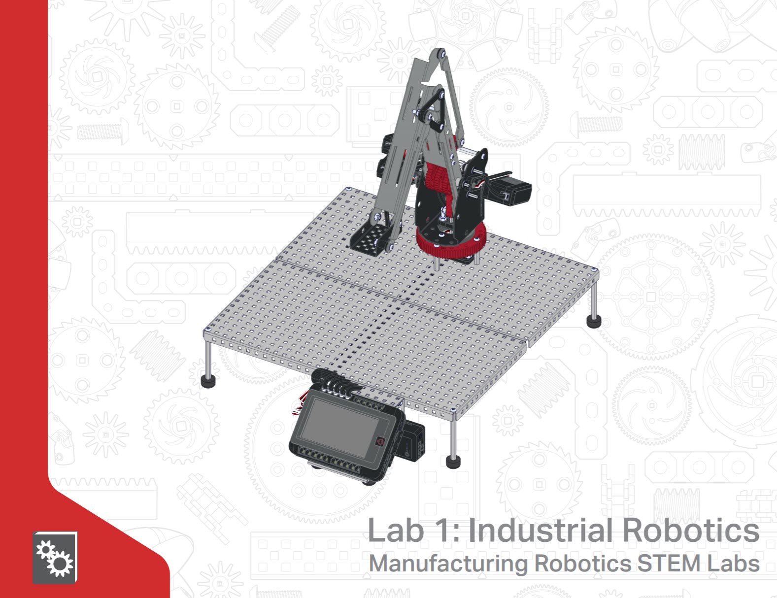 Cover page of the build instructions for the first STEM Lab named Industrial Robotics.