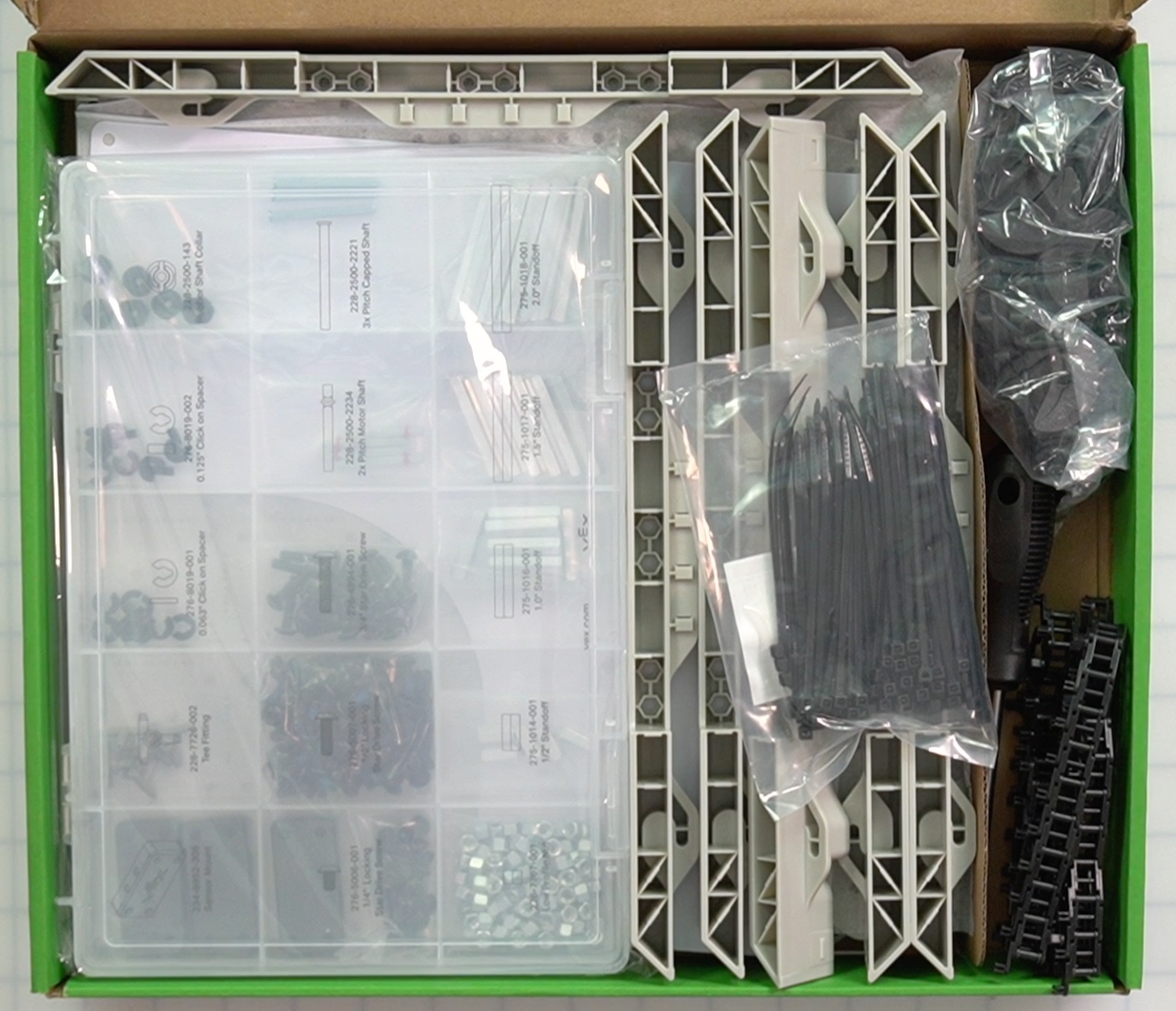 Top down image of the Components Box number 1.
