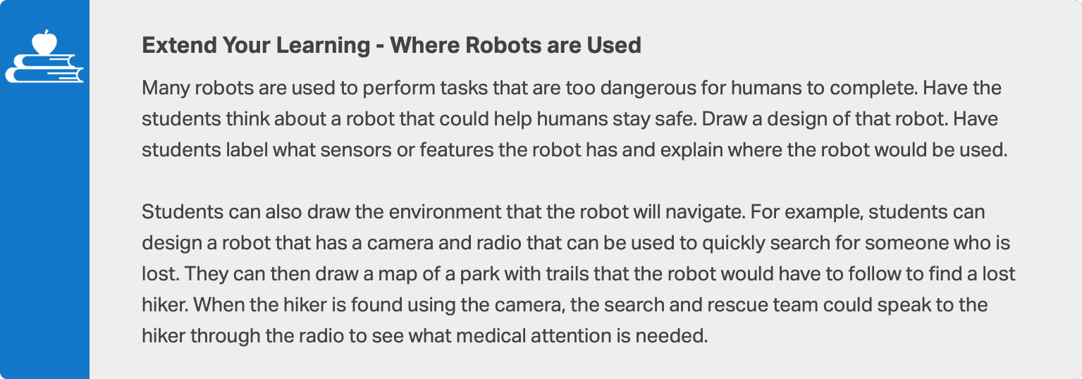 Extend your Learning box with real-world information about robotics