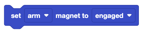 Set magnet block reads set arm magnet to engaged.