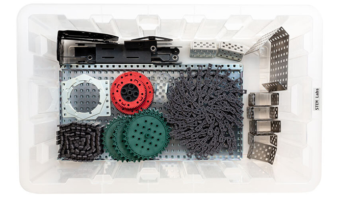 V5 Workcell Kit Storage Bin 1 Base is viewed from above.