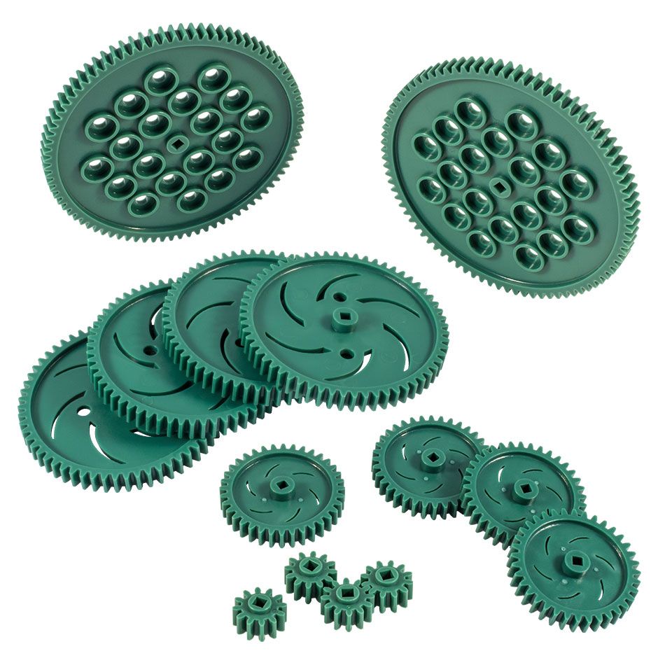 Gear pieces that are included in the Gear Kit.