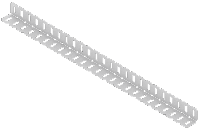 1x1x25 Steel Slotted Angle.