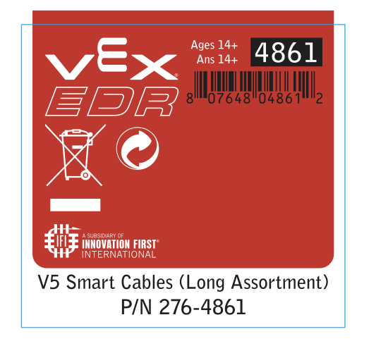 Label for the V5 Smart Cables (Long Assortment), which contains this piece.