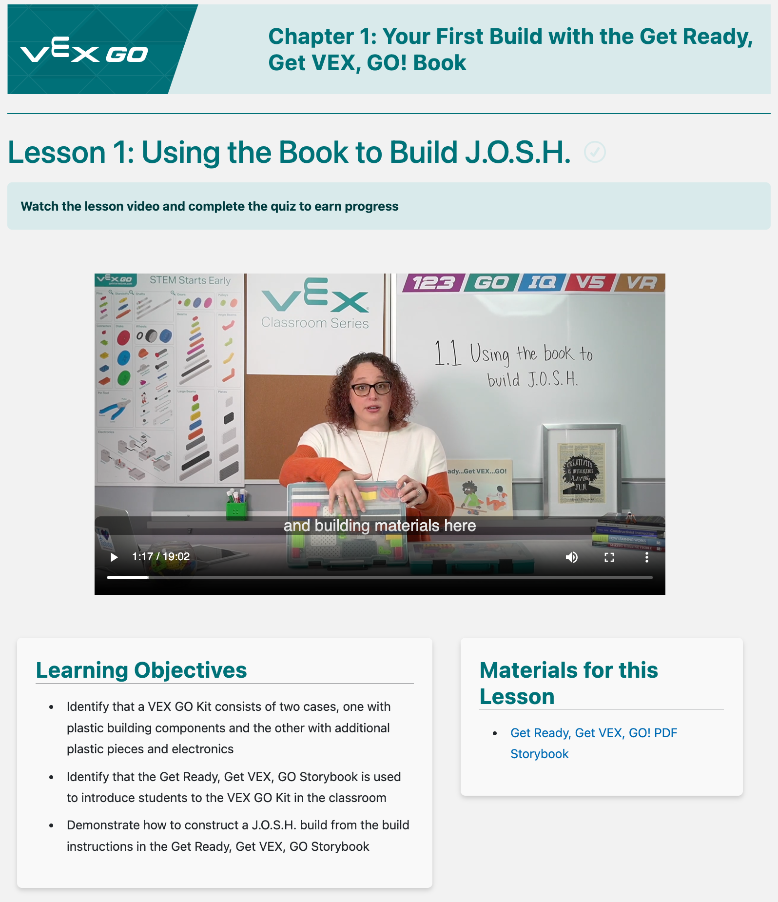 A screenshot of a Masterclass lesson showing video based instructions and written content.