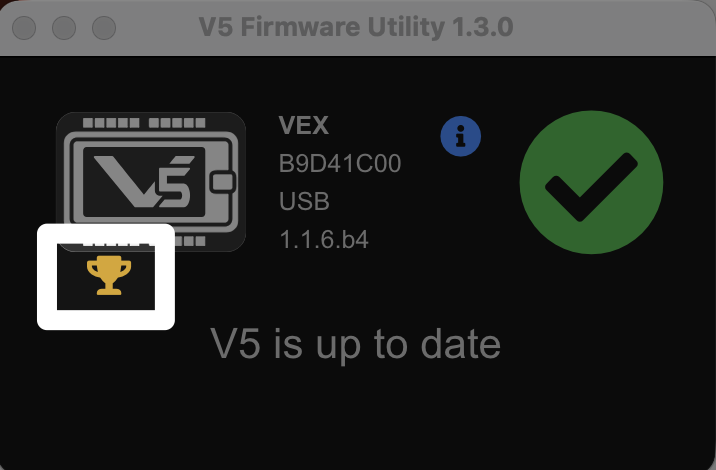 The same image as the one previous, with the Trophy Icon on the left that is highlighted.