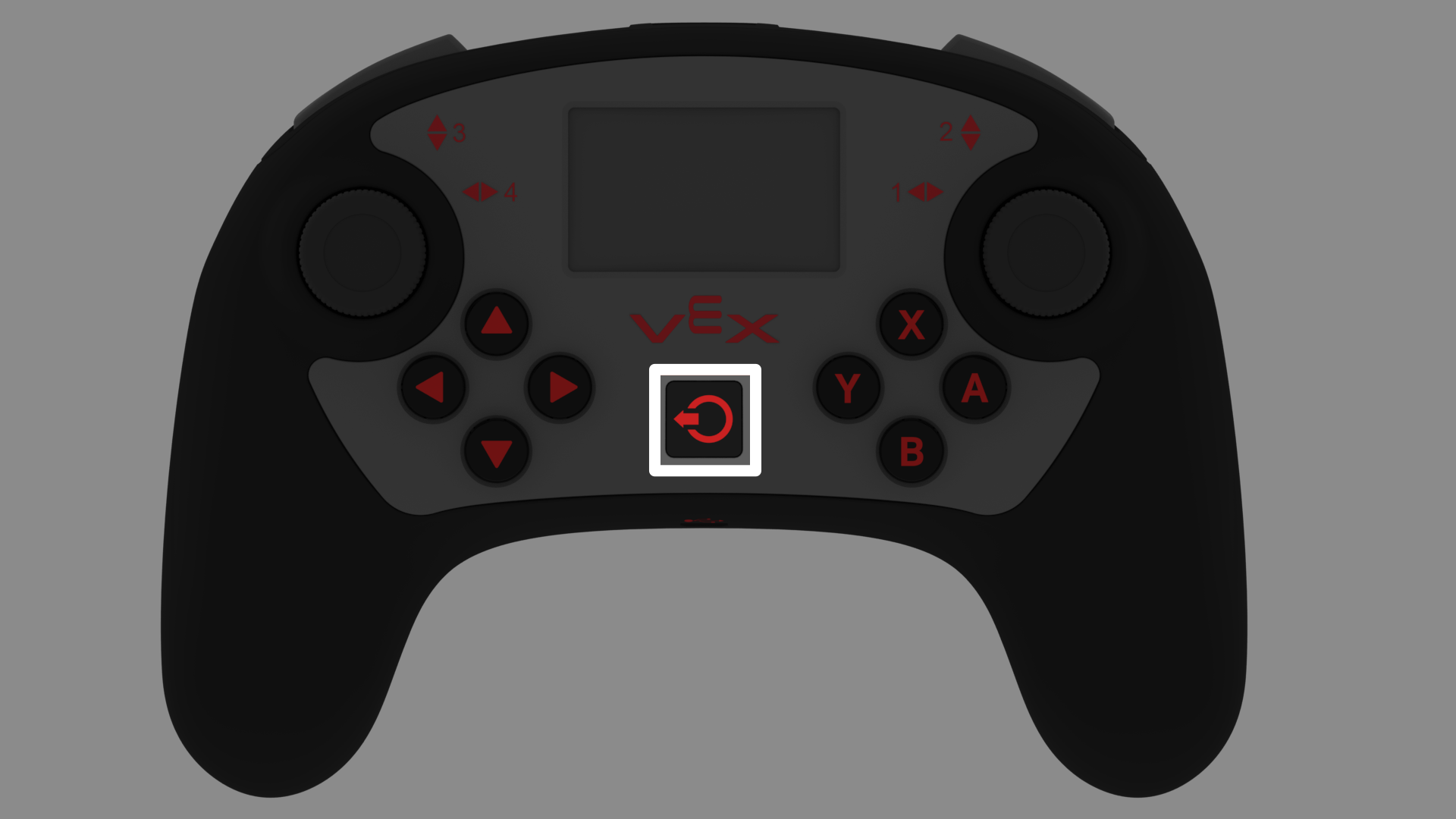 V5 Controller is shown with its Power button highlighted.