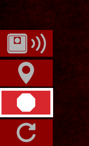 Stop button shown in place of the Start button while a project is running in the Override Playground