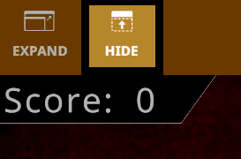 Hide button in the Playground window toolbar