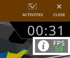 Info button below the timer in the Playground window