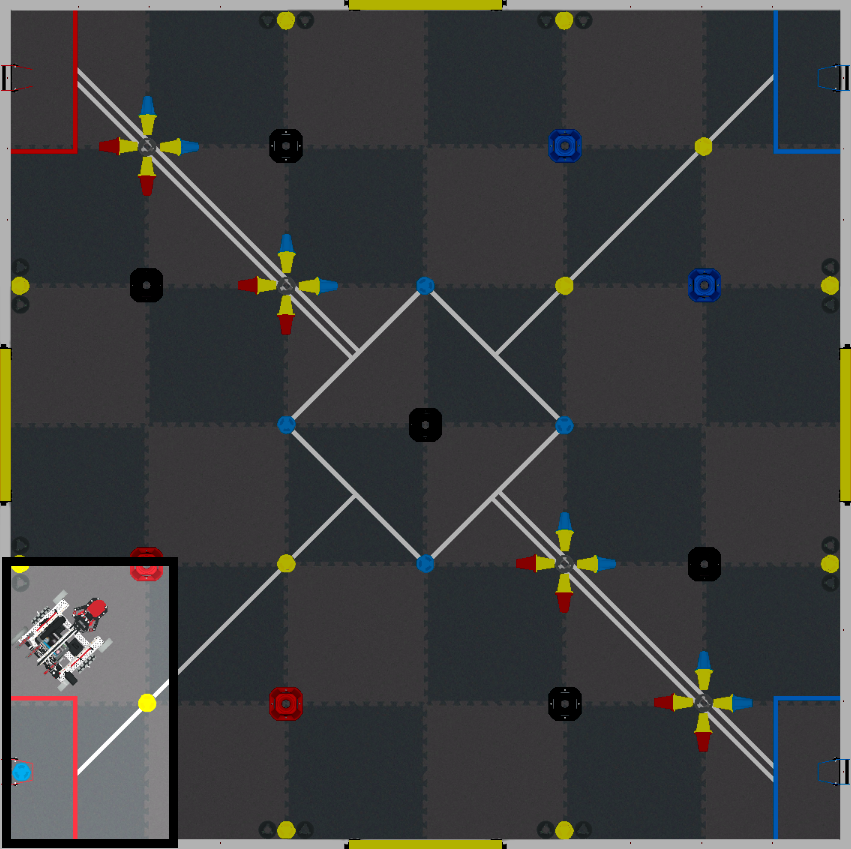 A Red Yellow Pin placed in the Loader closest to Flex on the Override field
