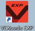 Το εικονίδιο της εφαρμογής VEXcode EXP είναι εγκατεστημένο στα Windows.