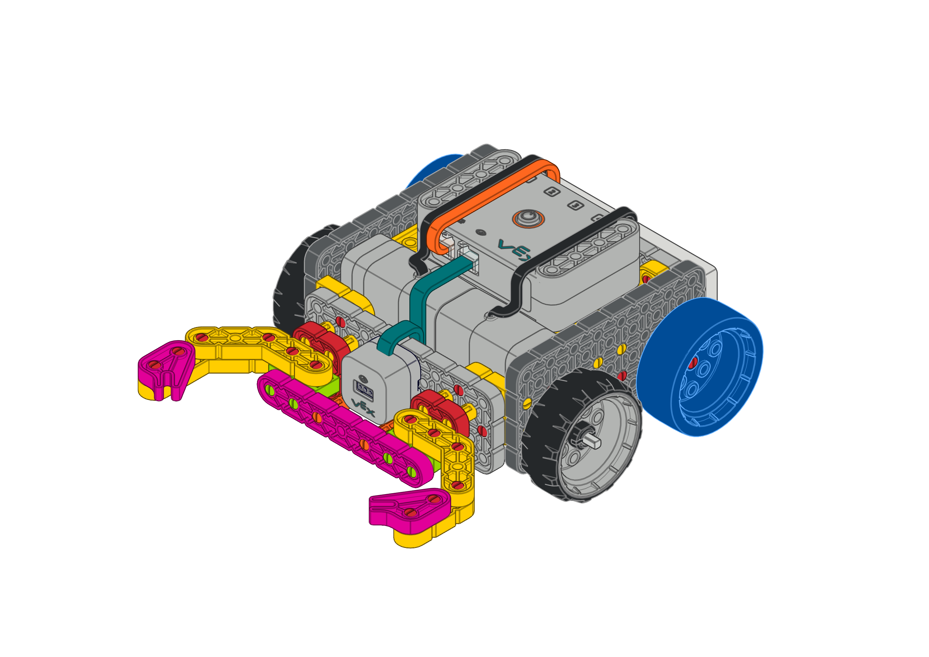 Γωνιακή άποψη της Βάσης Αγώνων συν το Claw GO Build.
