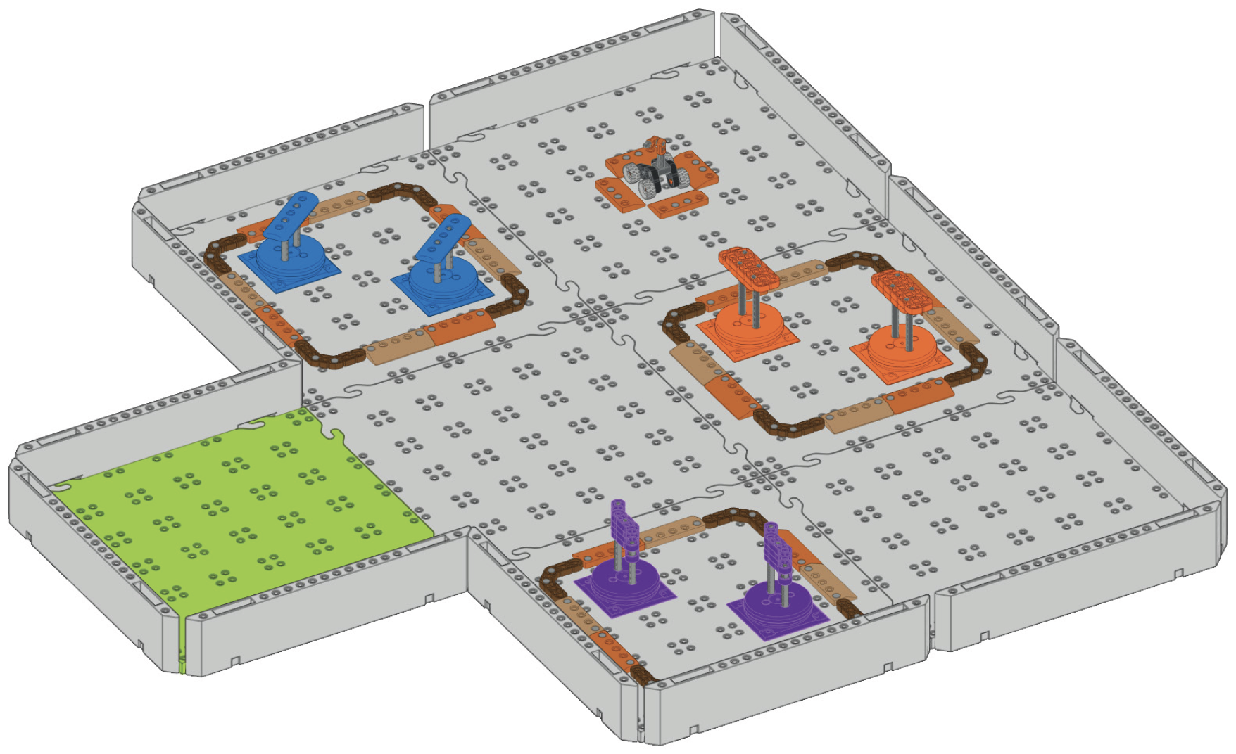 Γωνιακή άποψη του αγωνιστικού πεδίου για το Στάδιο 1 της Μαθηματικής Αποστολής στον Άρη.