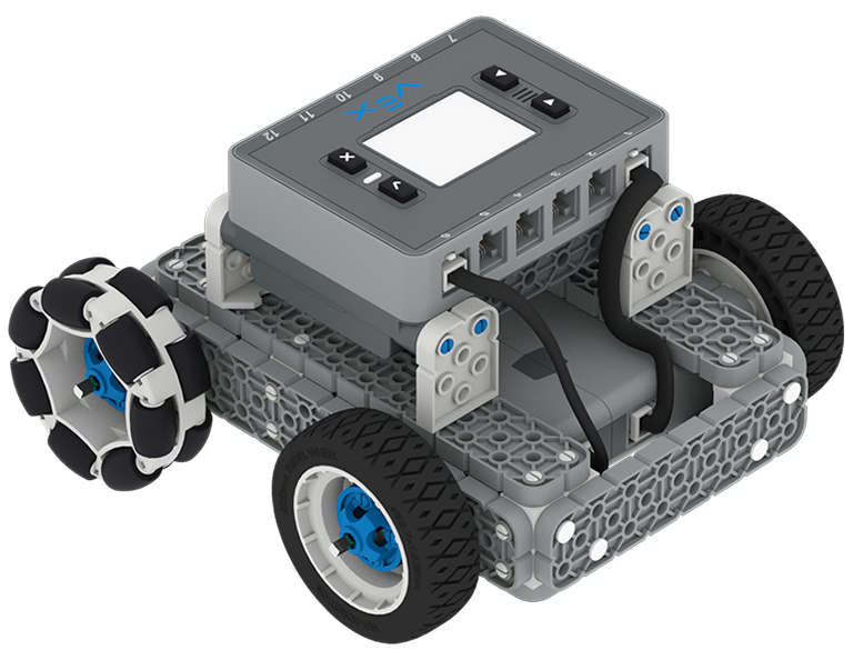 Γωνιακή όψη ενός ολοκληρωμένου BaseBot IQ (2ης γενιάς).