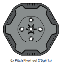 Διάγραμμα του κομματιού Pitch Flywheel στο κιτ VEX GO.