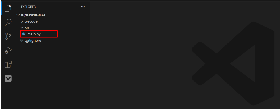 Στιγμιότυπο οθόνης της διεπαφής VS Code Extension για το VEX IQ, όπου παρουσιάζονται λειτουργίες και εργαλεία που έχουν σχεδιαστεί για να βοηθούν τους χρήστες στον προγραμματισμό και την ανάπτυξη έργων με την πλατφόρμα VEX IQ Robotics.