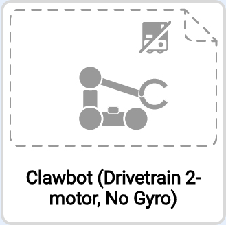Μικρογραφία για το παράδειγμα έργου Clawbot Drivetrain 2 με κινητήρα χωρίς γυροσκόπιο.
