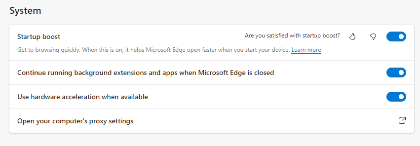 Μενού ρυθμίσεων του Microsoft Edge που εμφανίζει την επιλογή "Εκκαθάριση δεδομένων περιήγησης" για την αντιμετώπιση προβλημάτων VEXcode VR