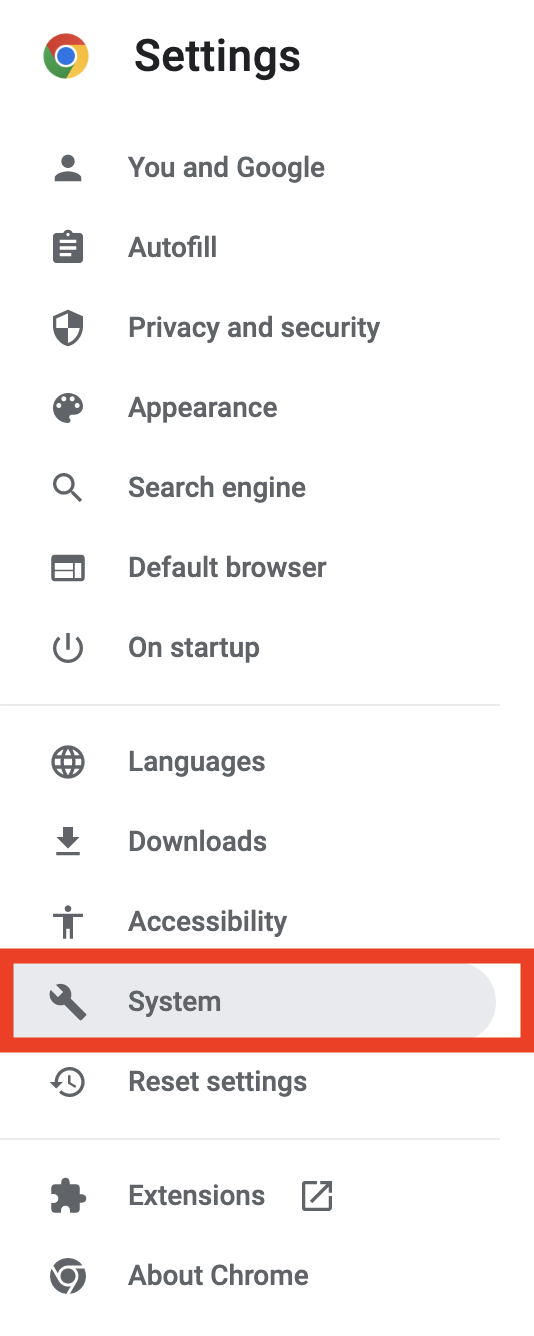 Μενού Chrome που εμφανίζει Περισσότερα εργαλεία για πρόσβαση Διαγραφή δεδομένων περιήγησης