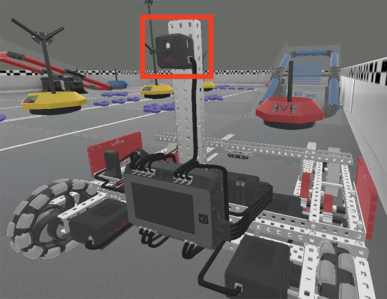 Χώρος εργασίας VEXcode VR Tipping Point Playground με επιλογές κωδικοποίησης που βασίζονται σε μπλοκ και Python