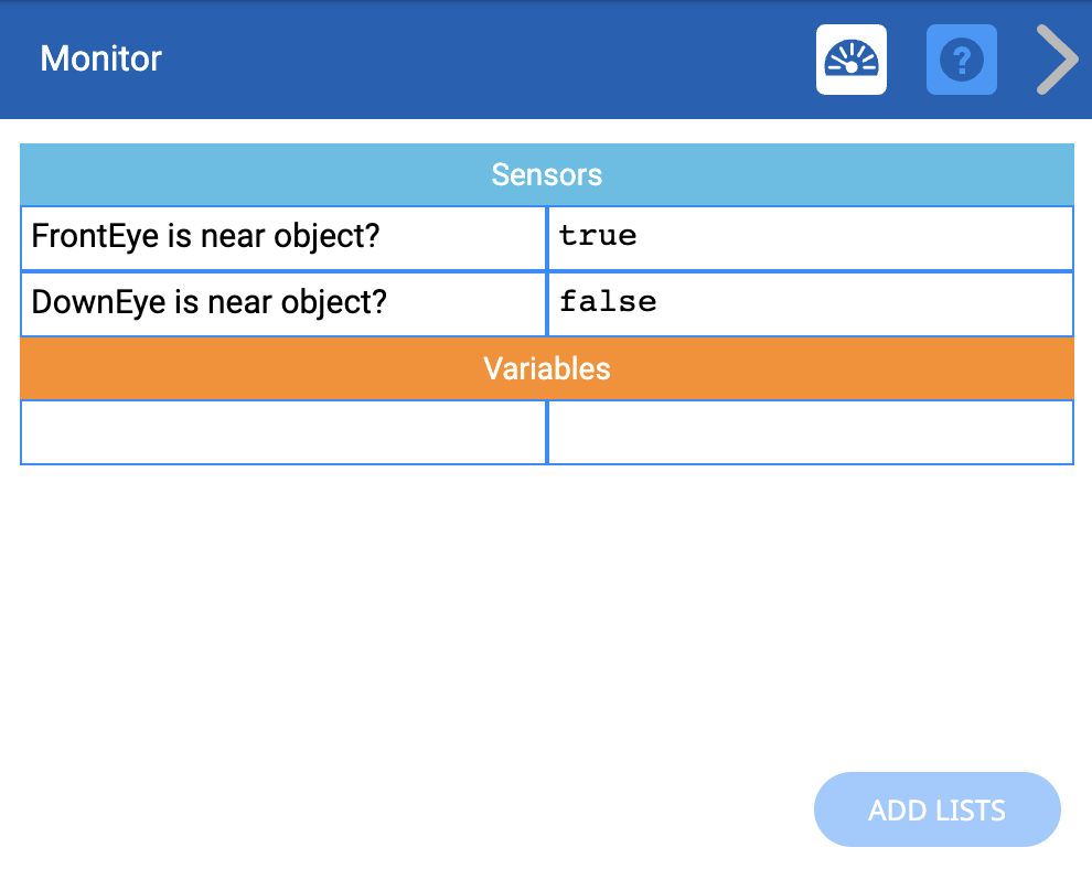 Σελίδα VEXcode VR Tutorials με επιλεγμένη την Python για το μάθημα Eye Sensor