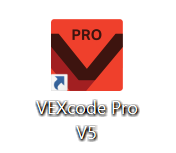 Εικονίδιο επιφάνειας εργασίας των Windows για το VEXcode Pro V5 που χρησιμοποιείται για την εκκίνηση της εφαρμογής.
