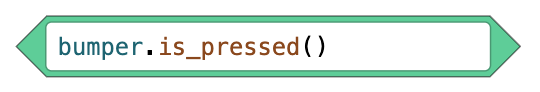 bumper.is_pressed() en un bloque Switch