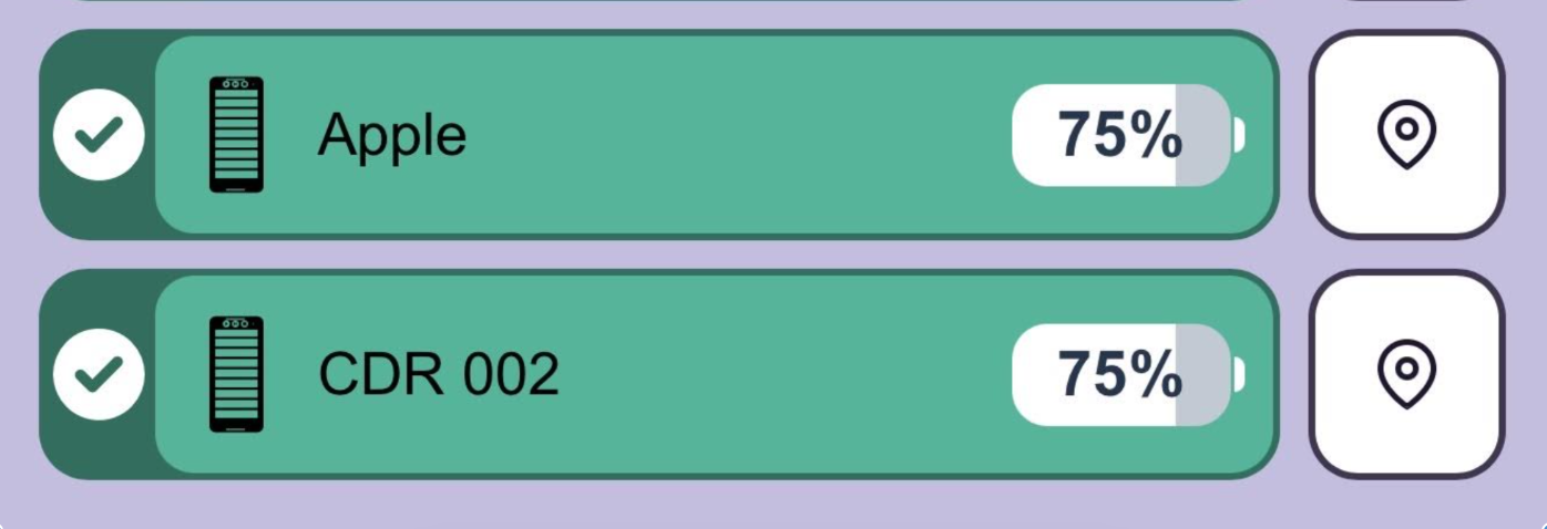 Two Coders showing green in the Classroom app.