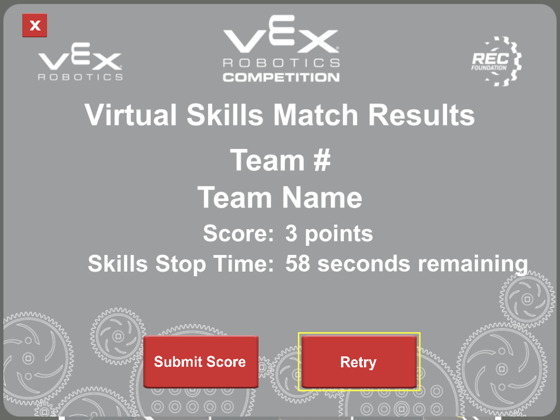 Screenshot of VEXcode VR interface showcasing block-based coding options for programming a virtual robot, designed for educational purposes in STEM, specifically for the VRC Spin Up challenge (2022-2023).