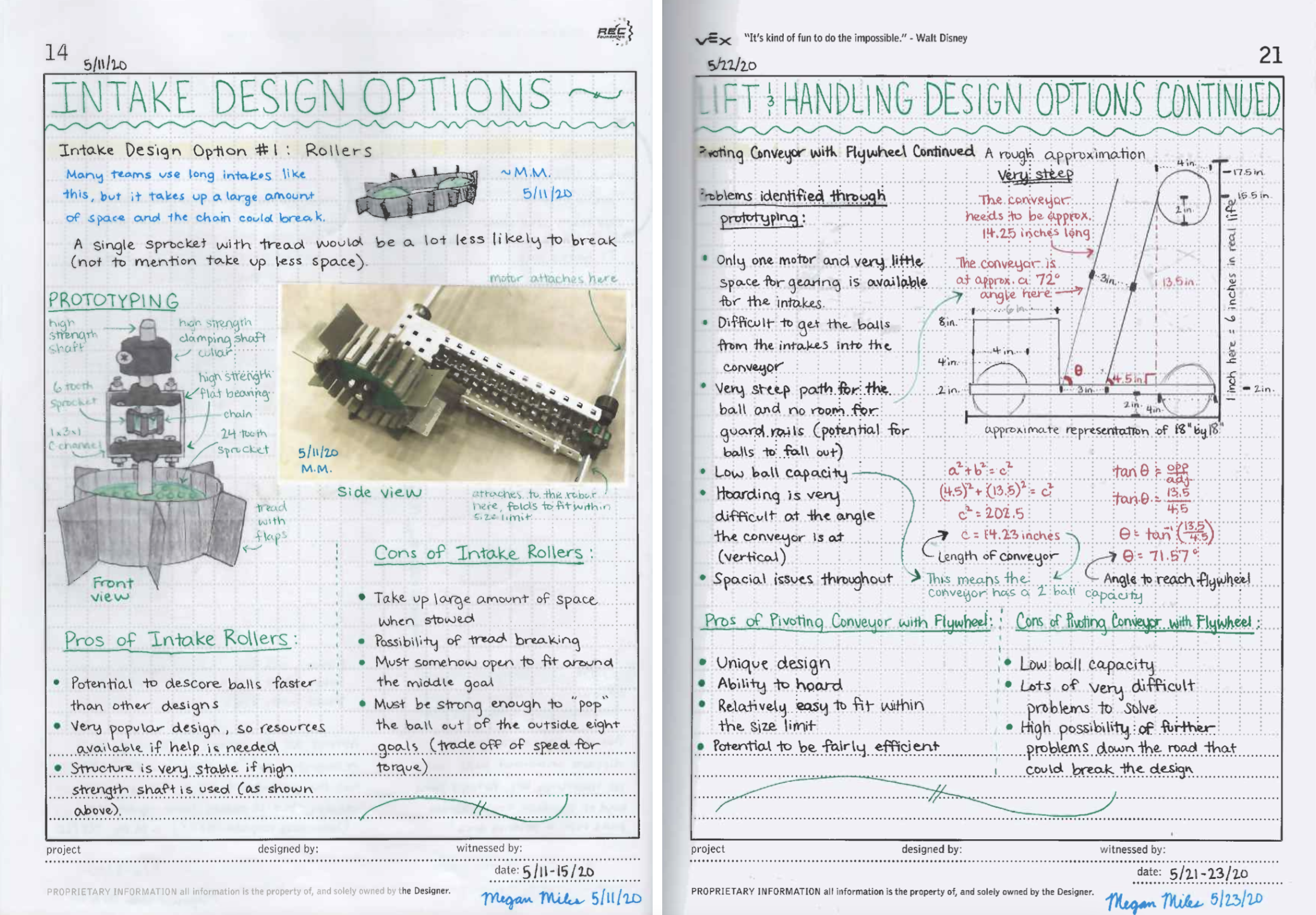 VRC Engineering NOtebook Example